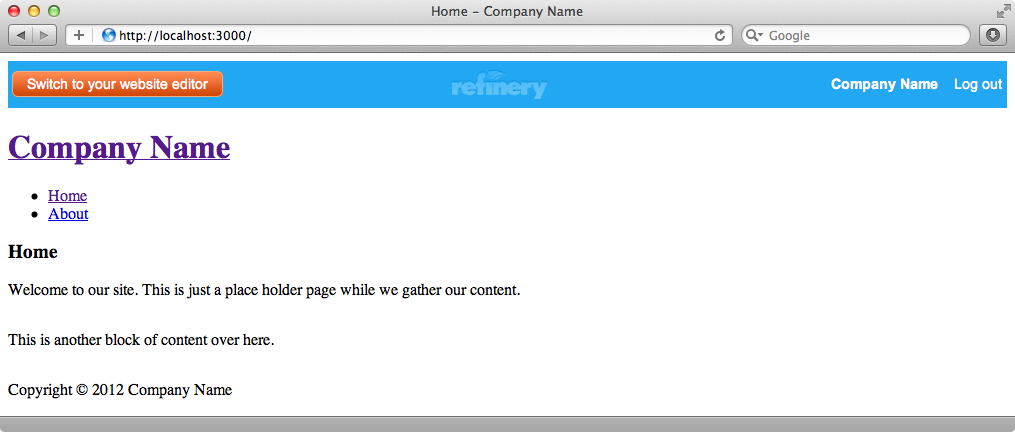 By default the pages we create have no styling.