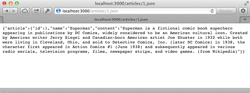 The JSON is now generated by the serializer.