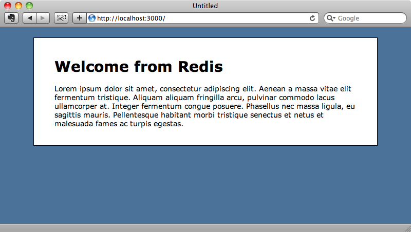 The translation now comes from the Redis database again.