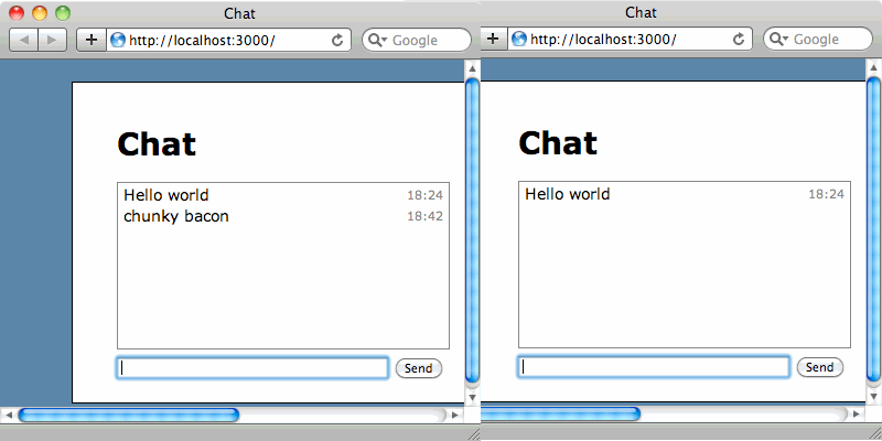 Any new messages are only added to one window.
