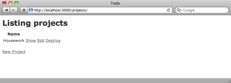Our application running under Unicorn.
